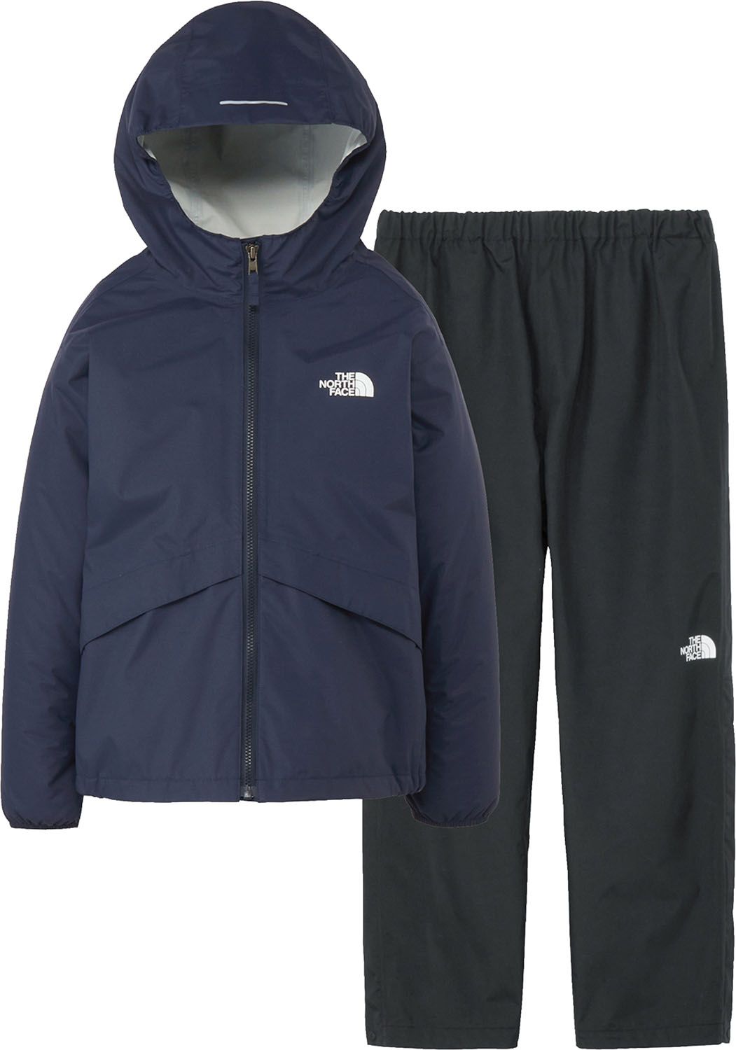 ザ ノース フェイス THE NORTH FACE アウトドア レインテックスユリイカ ジュニア キッズ 子ども ジャケット アウター ロングパンツ 長ズボン 防水 シンプル 上下セット キャンプ ハイキング 林間学校 NY TNFネイビー