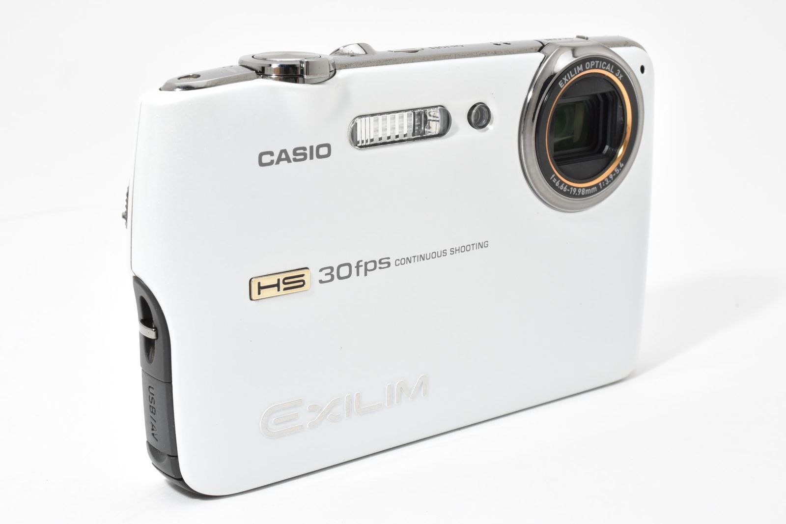 ☆外観極上品☆カシオ CASIO EXILIM EX-FS10 ホワイト☆ LL44#5541