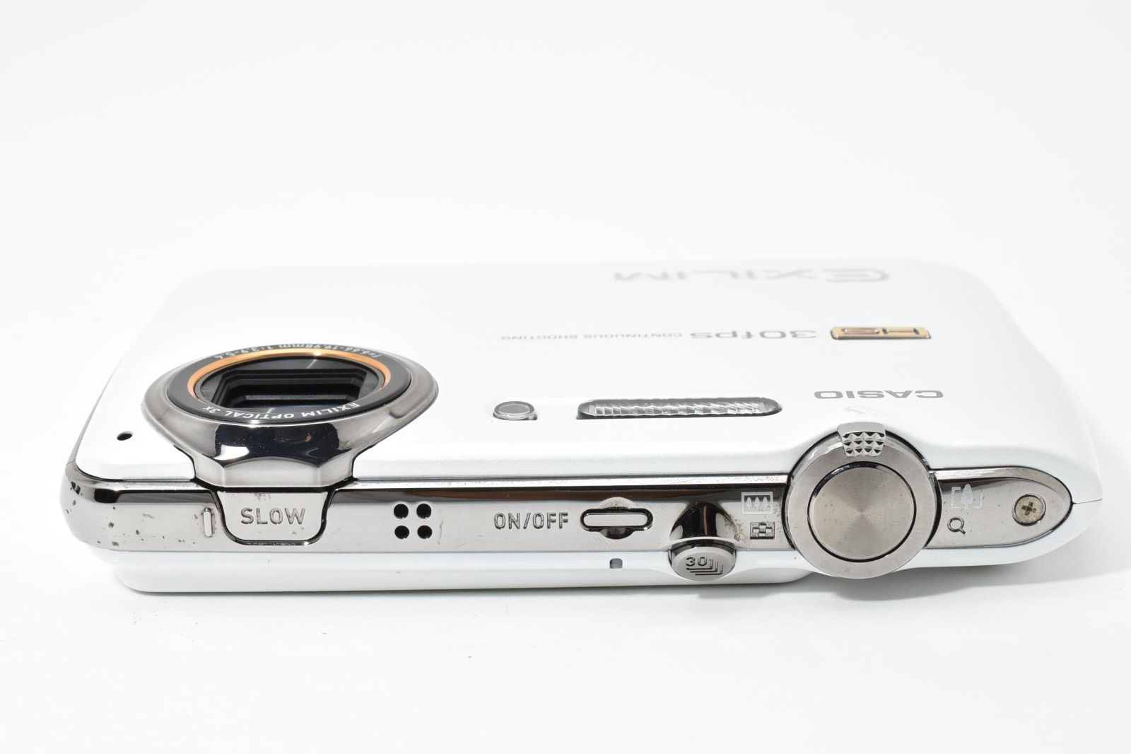 【美品】CASIO EXILIM EX-FS10 ホワイト ☆外観極上品☆カシオ CASIO EXILIM EX-FS10 ホワイト☆ LL44#5541
