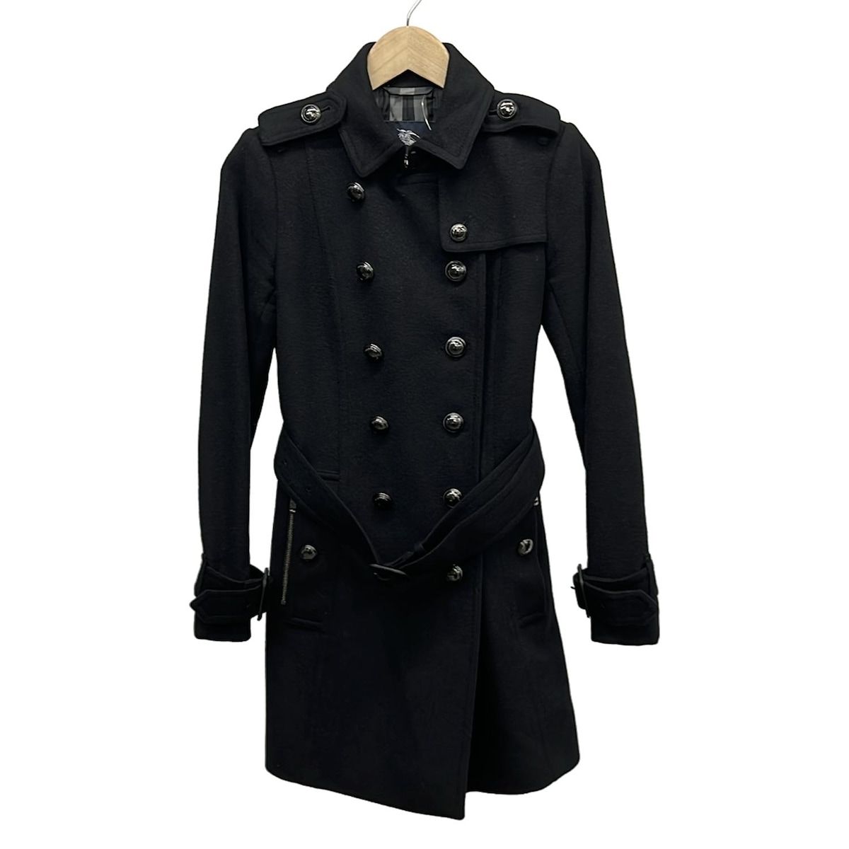 バーバリーロンドン　カシミヤコート　サイズ38 Burberry LONDON(バーバリーロンドン) コート サイズ38美品 - ダーク