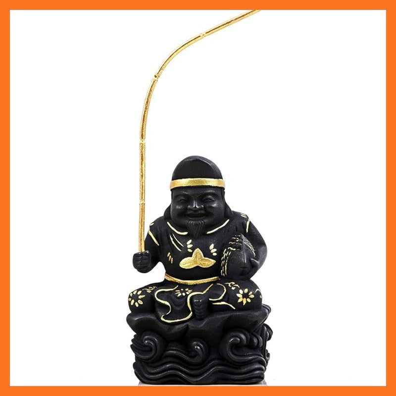 新品】 繁樓藝雕 仏像 恵比寿 七福神 木彫り 置物 柘植の木 開運招福