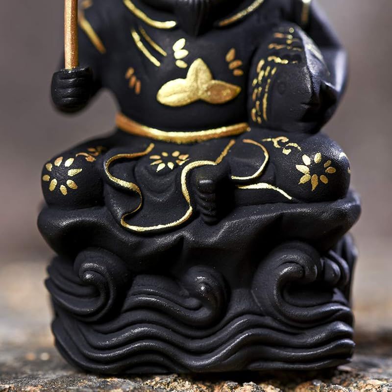 新品】 繁樓藝雕 仏像 恵比寿 七福神 木彫り 置物 柘植の木 開運招福