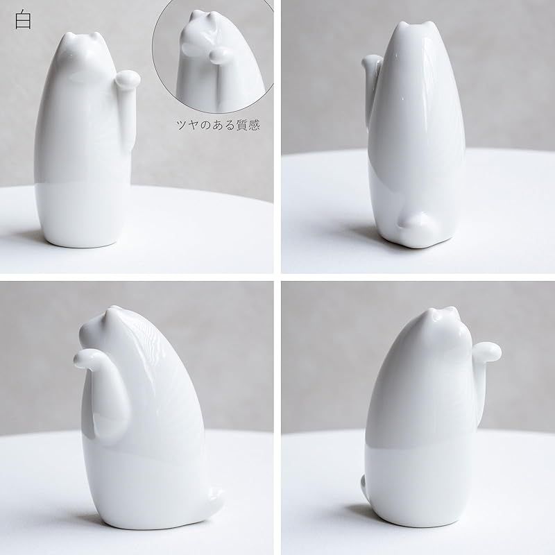 新品】 SETOMANEKI 招き猫 瀬戸焼 開運 縁起物 置物 オブジェ シンプル