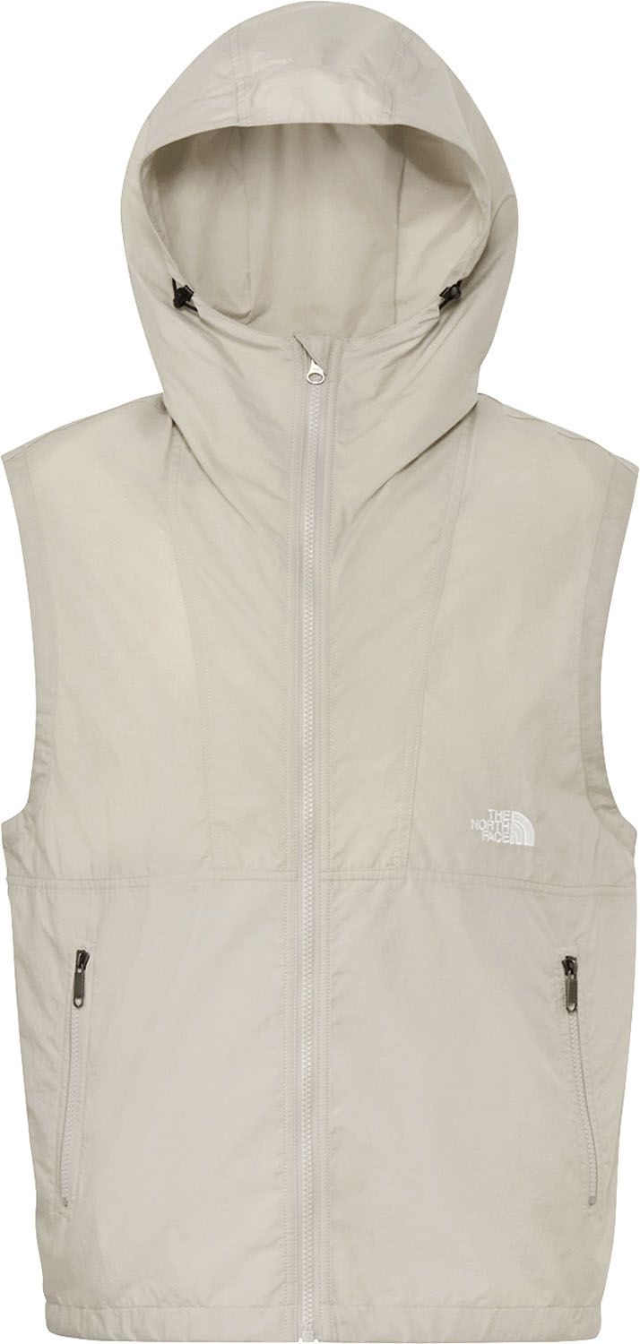 ザ ノース フェイス THE NORTH FACE アウトドア コンパクトフーデッドベスト メンズ レディース チョッキ アウター 上着 ノースリーブ 撥水加工 軽量 シンプル フード付き キャンプ ハイキング お出かけ NP 22 FI フォッシルアイボリー