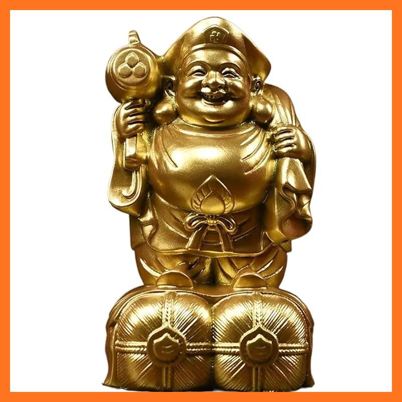 新品】 木彫りの仏像【大黒天】15cm 木像 木製フィギュア 美術品 彫刻