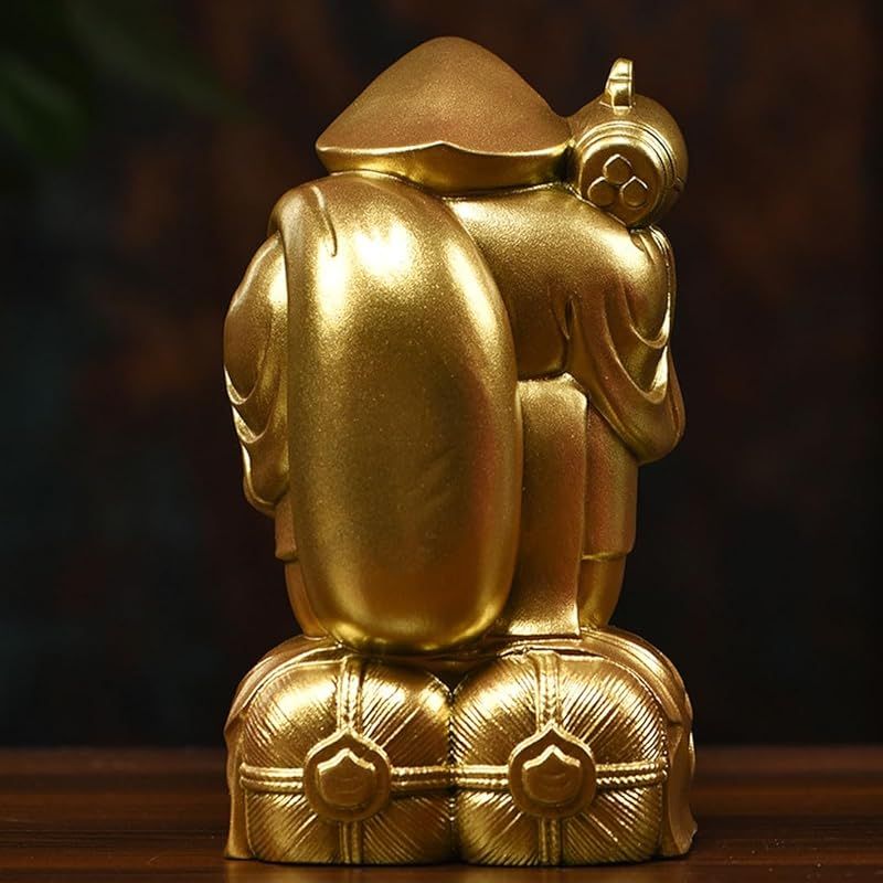 新品】 木彫りの仏像【大黒天】15cm 木像 木製フィギュア 美術品 彫刻