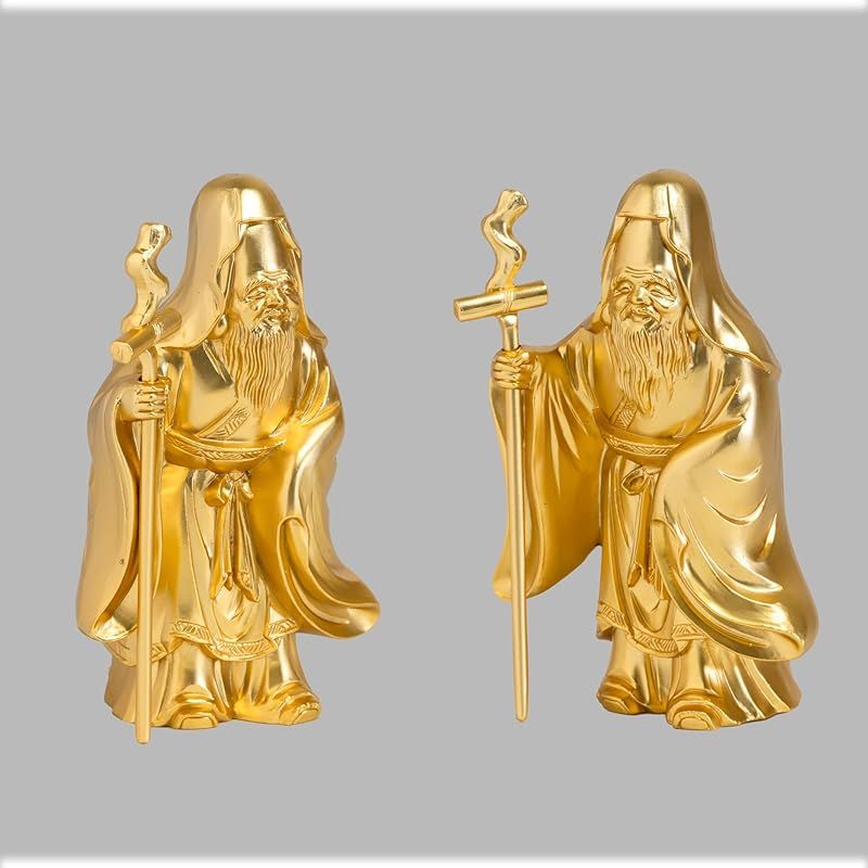 新品】 開運七福神 福禄寿 （金メッキ/24金）仏師：牧田秀雲 原型＿
