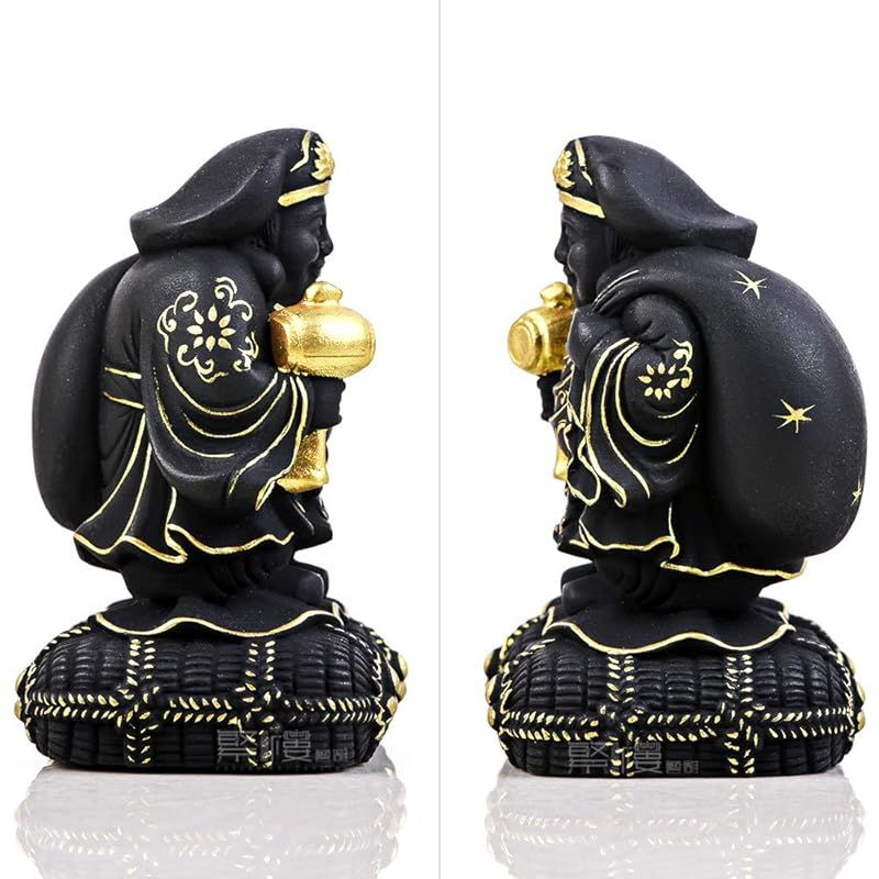 新品】 繁樓藝雕 仏像 大黒天 七福神 木彫り 柘植の木 開運招福 商売