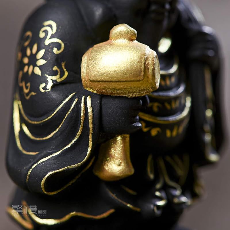 新品】 繁樓藝雕 仏像 大黒天 七福神 木彫り 柘植の木 開運招福 商売