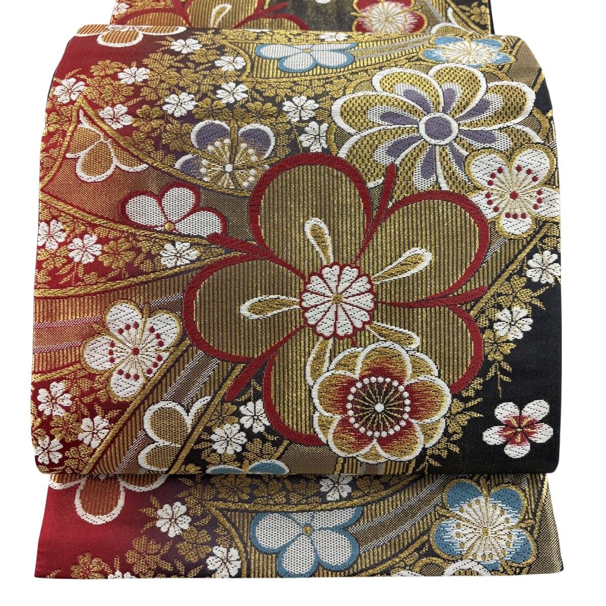 袋帯 桜 鶴 正絹 六通柄 - メルカリ 織の弘彩 袋帯 六通柄