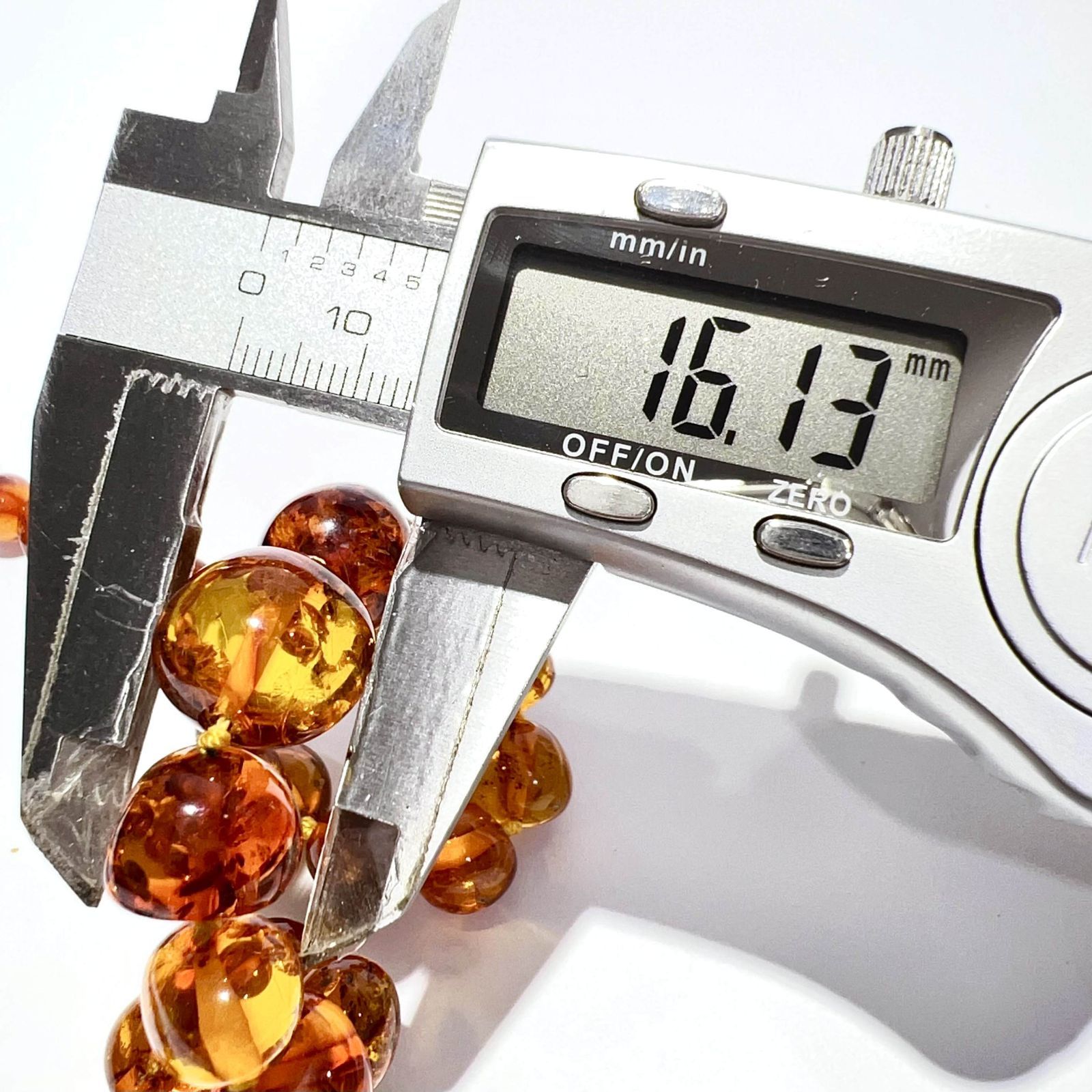 天然 琥珀 こはく ネックレス 2.91g 46cm ブラウン 中央宝石研究所鑑別 