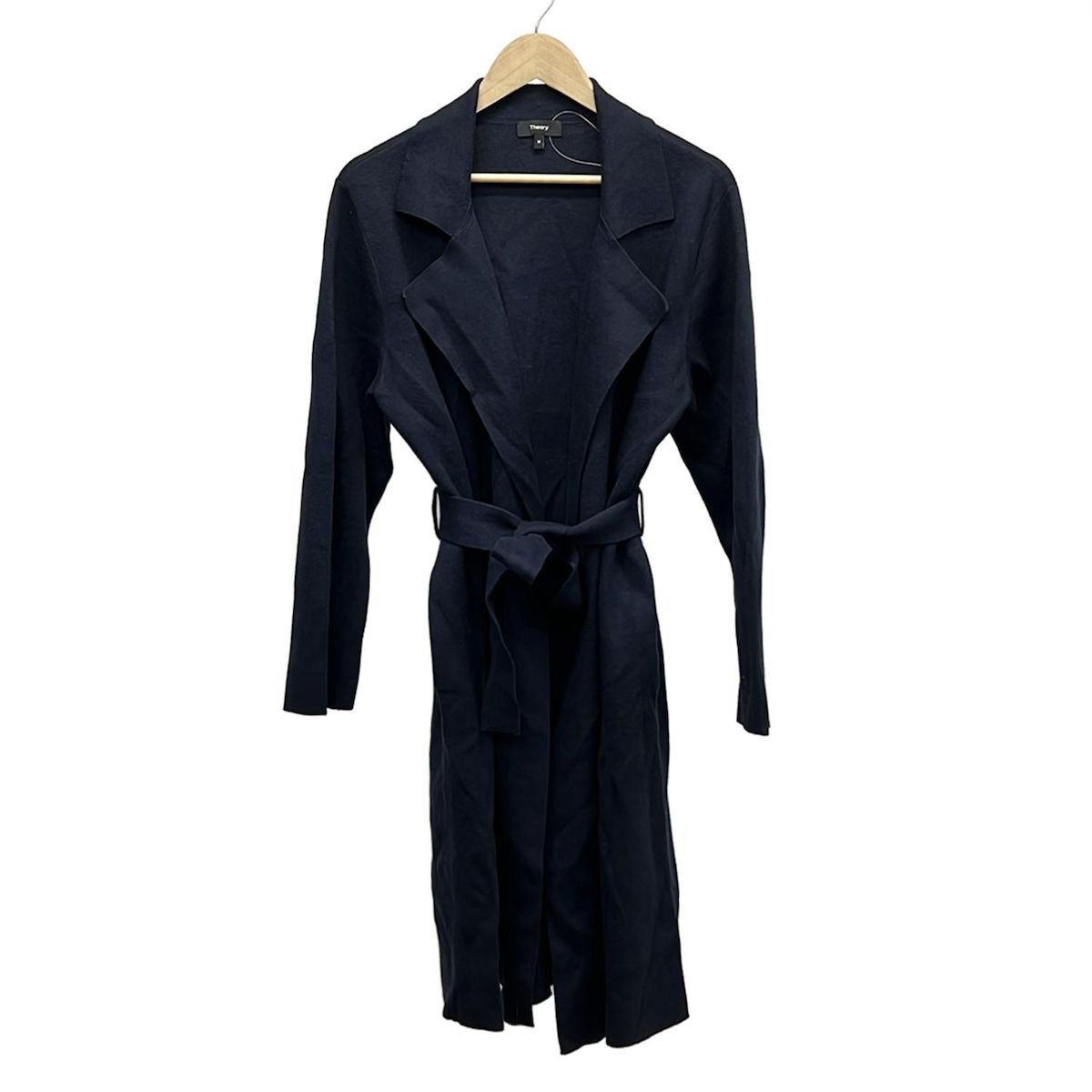 theory(セオリー) コート サイズM美品 - ダークネイビー 長袖/ニット