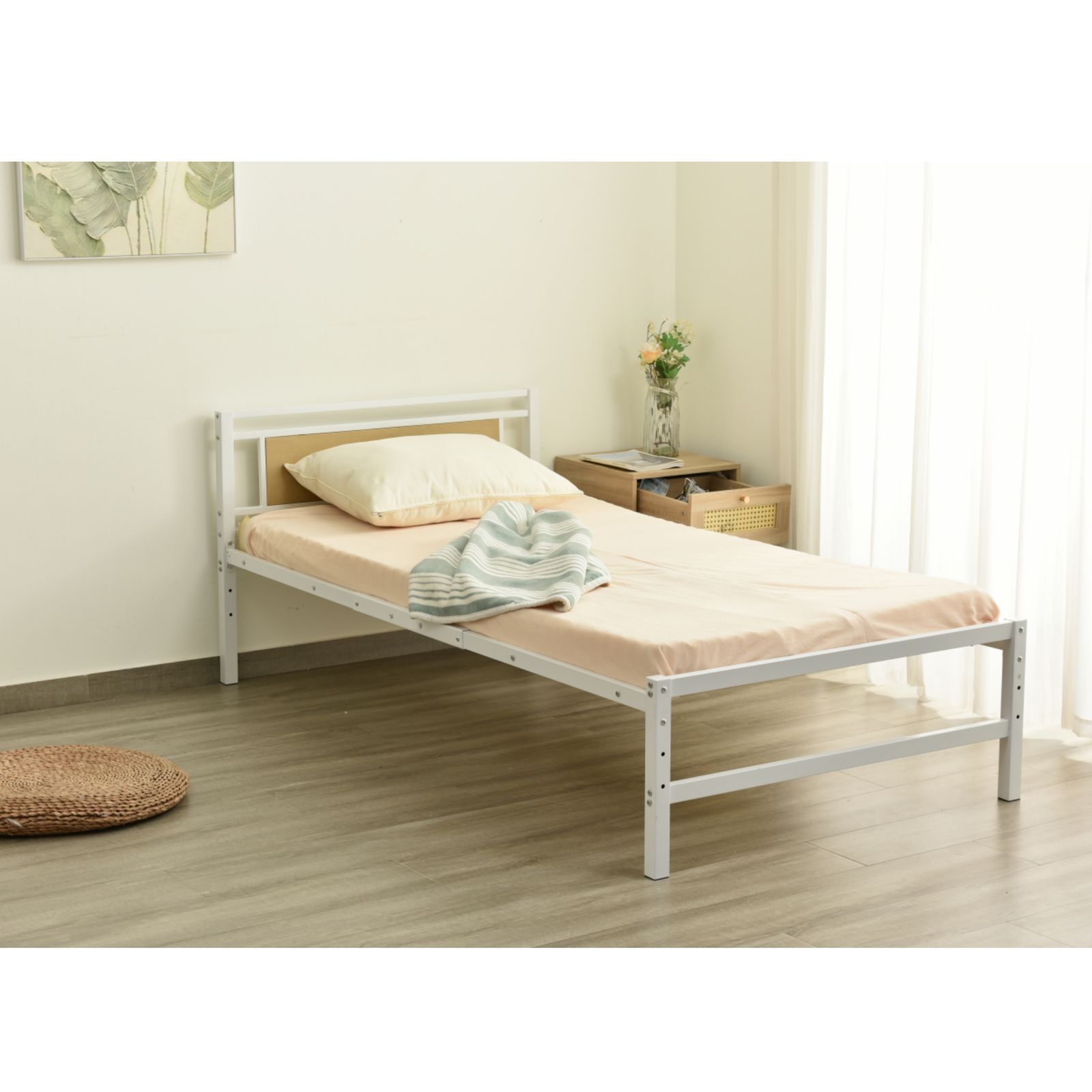 数量限定セール」 【新作】【ホワイト】パイプベッド シングル ベッド