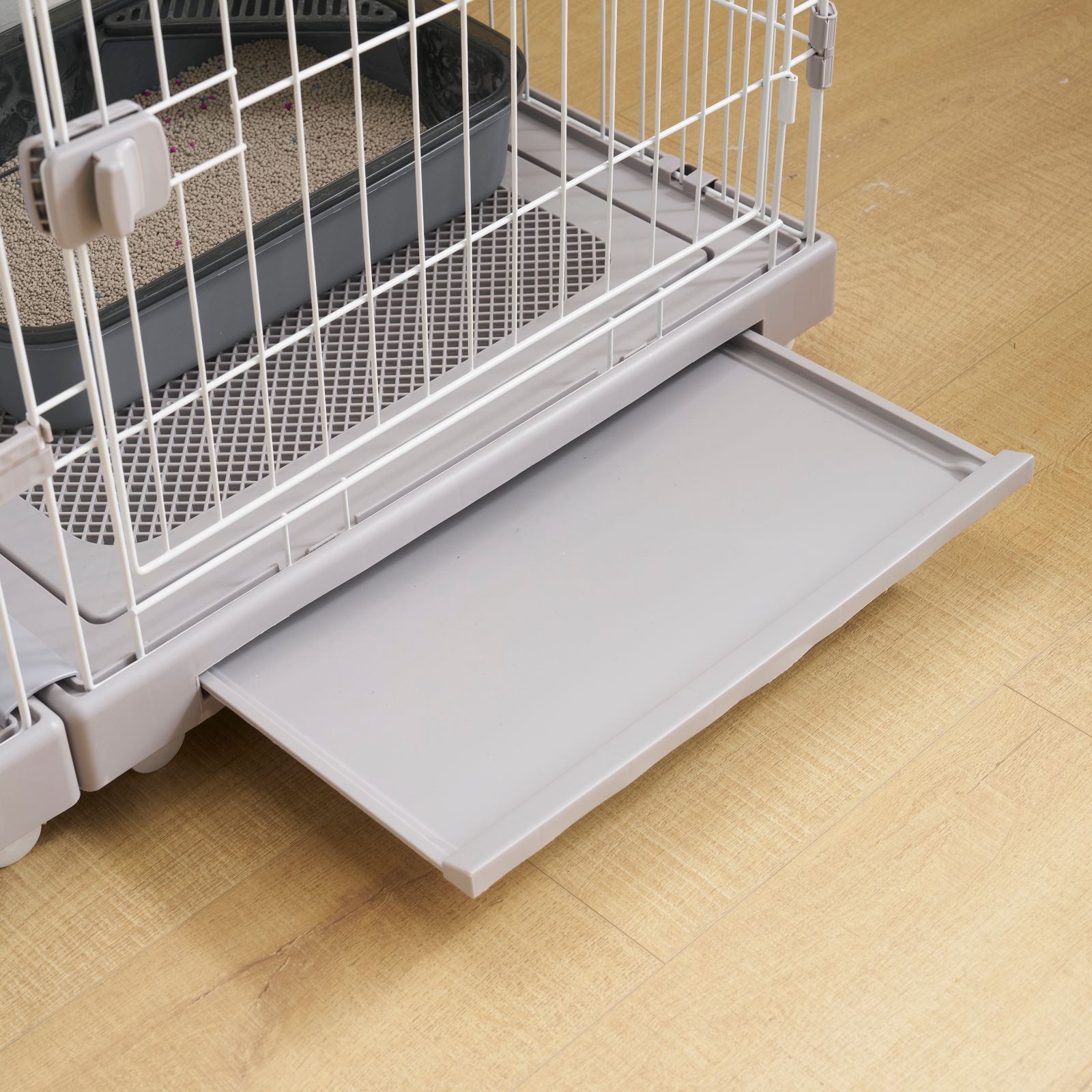 全新品 猫 ケージ キャットケージ 2段 幅広設計 自由組み合わせ