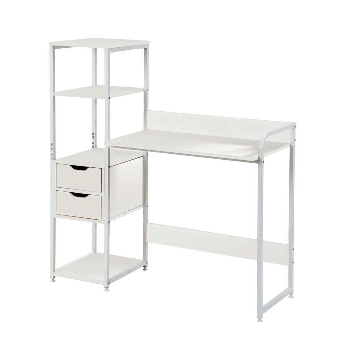 数量限定セール」 【人気商品】【ホワイト】パソコンデスク 引き出し