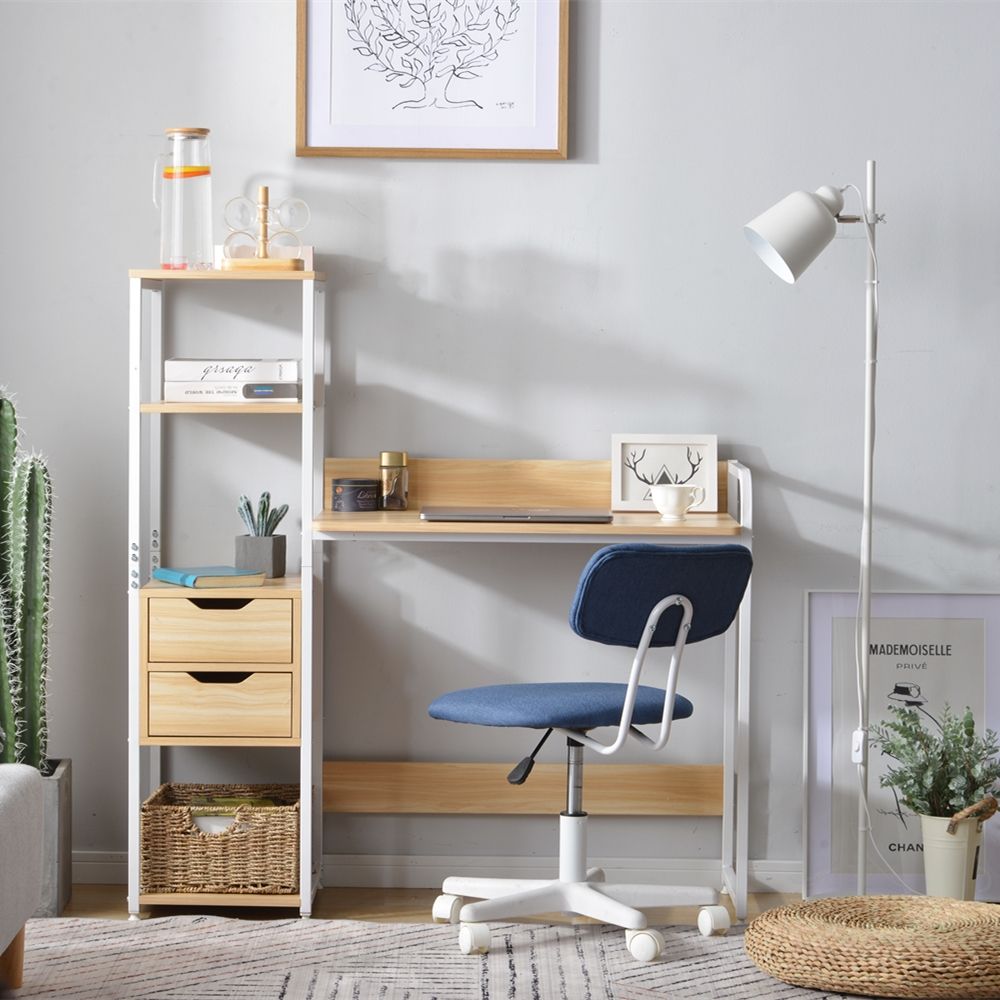 ホワイト木製デスク 3引き出し付き 数量限定セール」 【人気商品】【ホワイト】パソコンデスク 引き出し