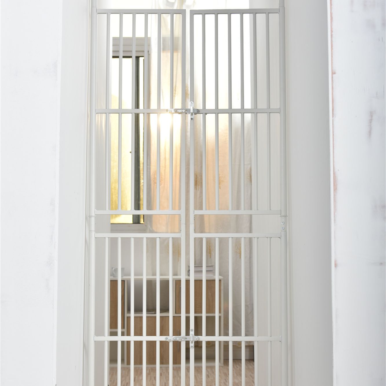 数量限定セール」 ペット高さ調節対応 191～255cm ドア ケージ 留守番