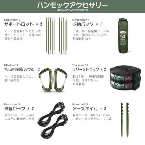  迅速に発送 蚊帳付きポータブルキャンプハンモック アウトドア旅行用の3-in-1パラシュートデザイン ツリーストラップ カラビナ アルミポール付きのシングル＆ダブルセットアップ 2238 cb 6 e その他 キッチン 食器