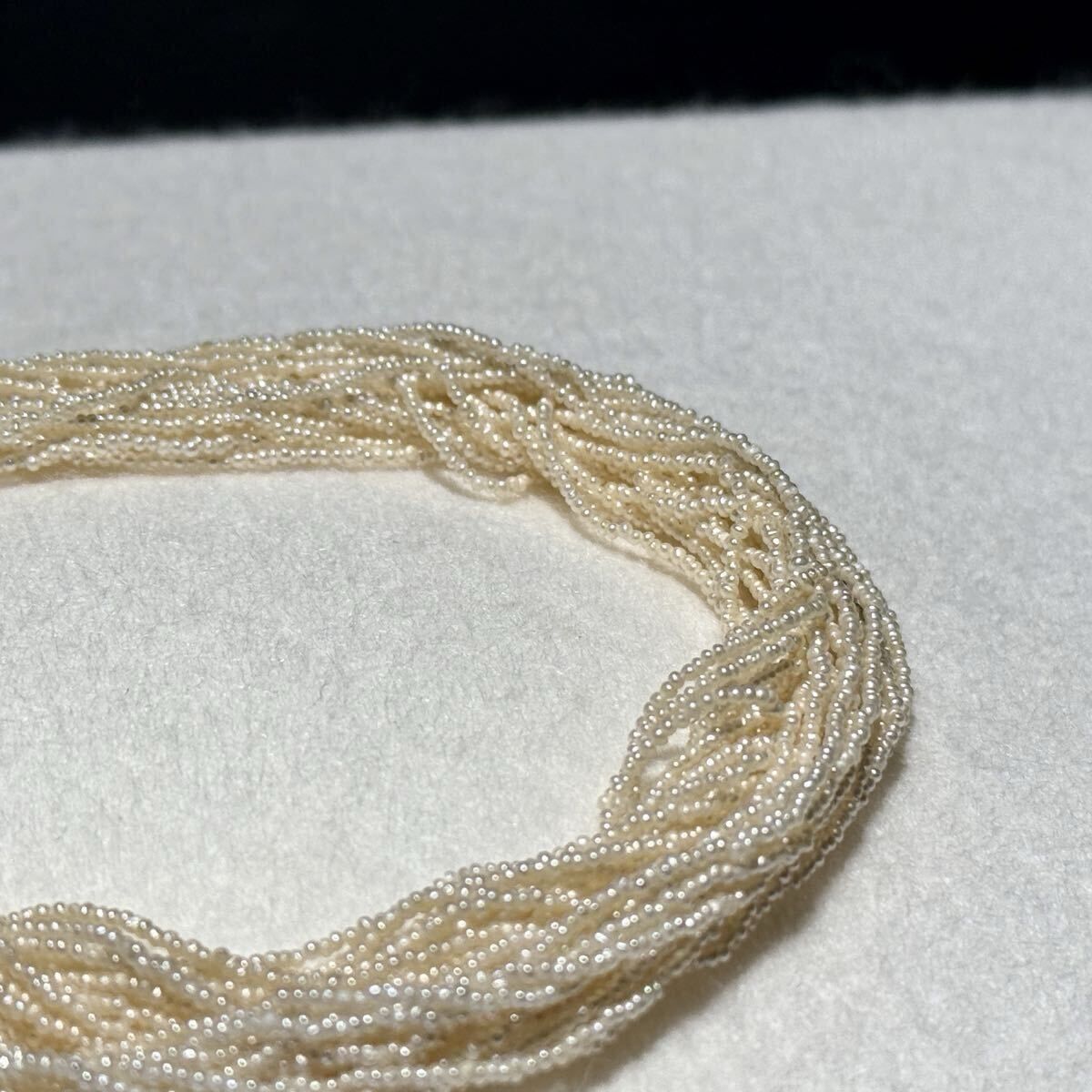 K14WG/照り◎】アコヤ ケシ真珠 芥子 パール ネックレス 53㎝ 19.3g