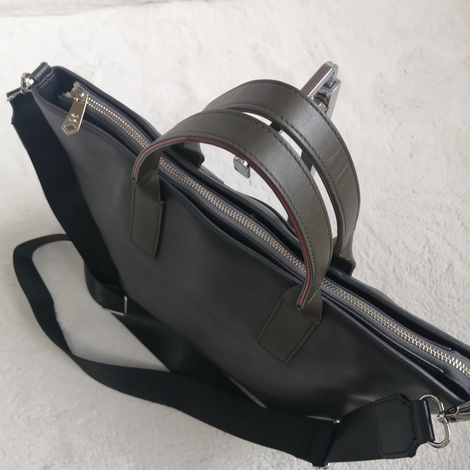 ポールスミス ビジネスバッグ ブリーフケース レザー 2way カーキ