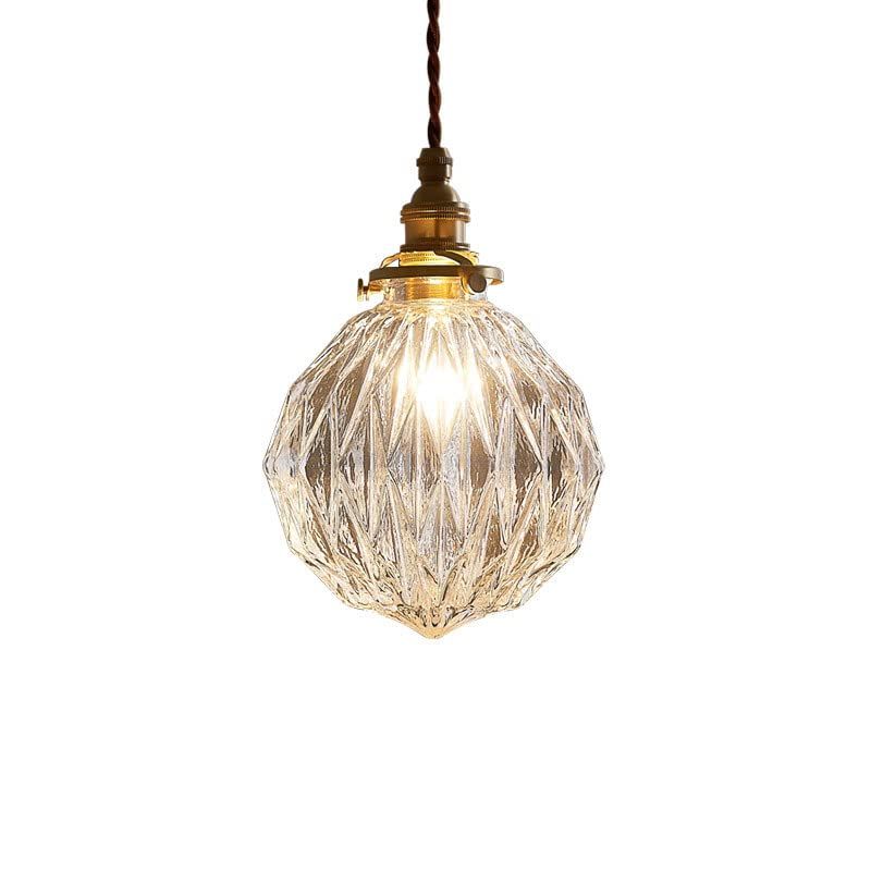 ペンダントライト おしゃれ ガラス ダイニング 引っ掛けシーリング用 1灯 天井照明 LED照明器具 アンティーク レトロ かわいい ヴィンテージ シンプル 真鍮 玄関 トイレ キッチン 食卓 寝室 リビング 階段 ベッドルーム ff 404 e 94