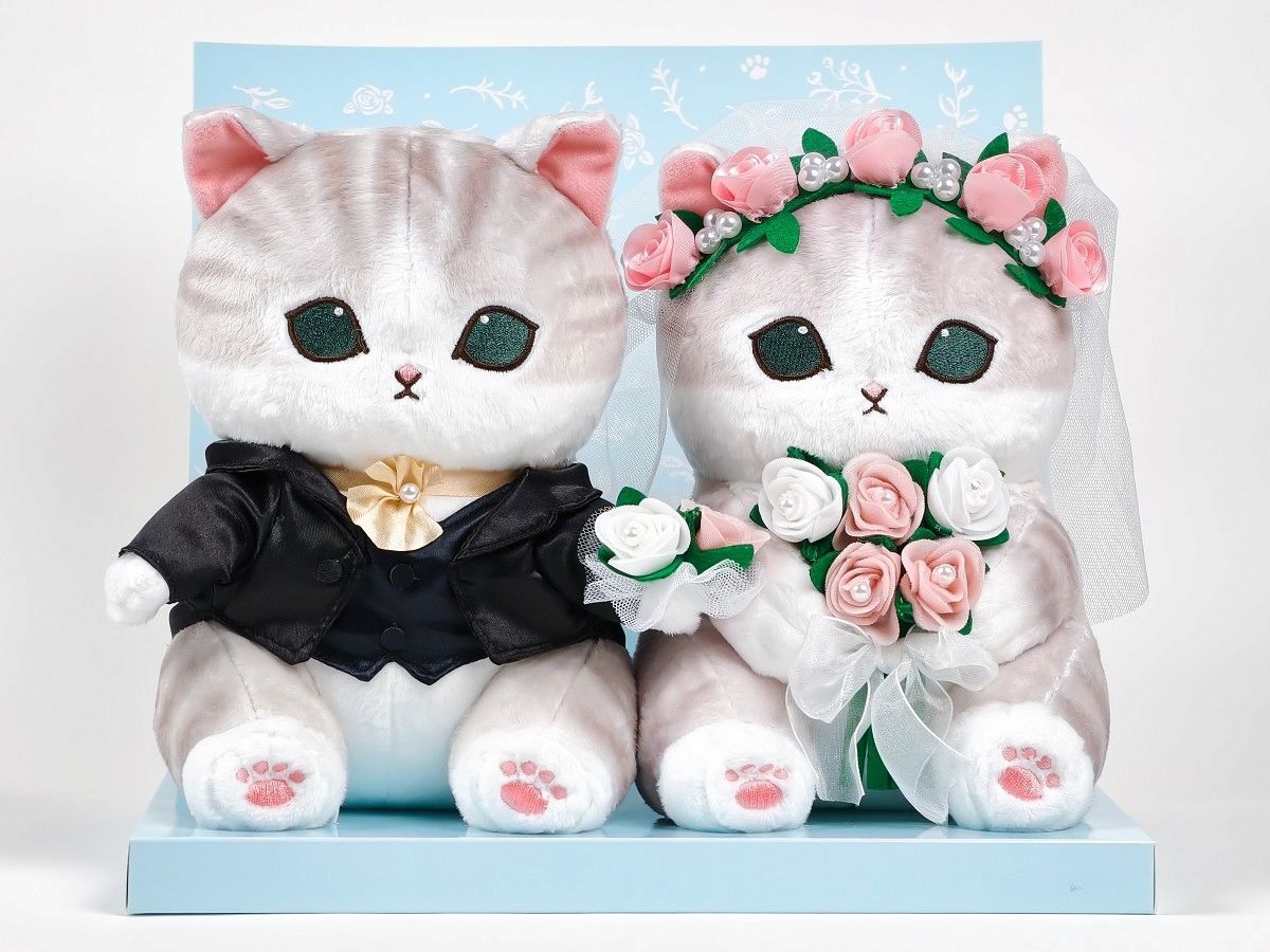  mofusand 花嫁にゃん＆花婿にゃん にゃんこのウエディングペアぬいぐるみ ぬいぐるみ本体 ぬいぐるみ