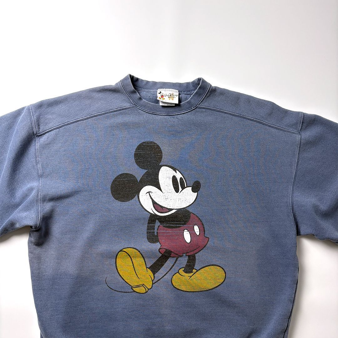 Disney ディズニー スウェット トレーナー ミッキー M ネイビー ナス紺