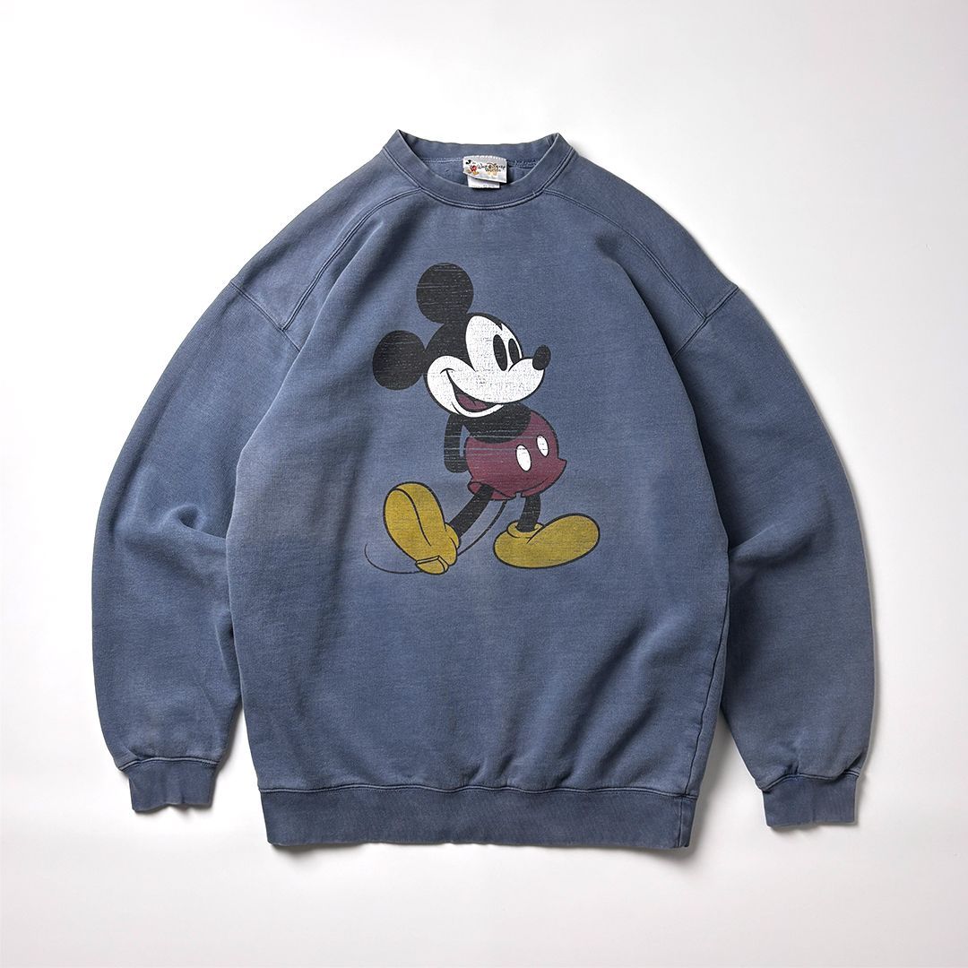 Disney ディズニー スウェット トレーナー ミッキー M ネイビー ナス紺