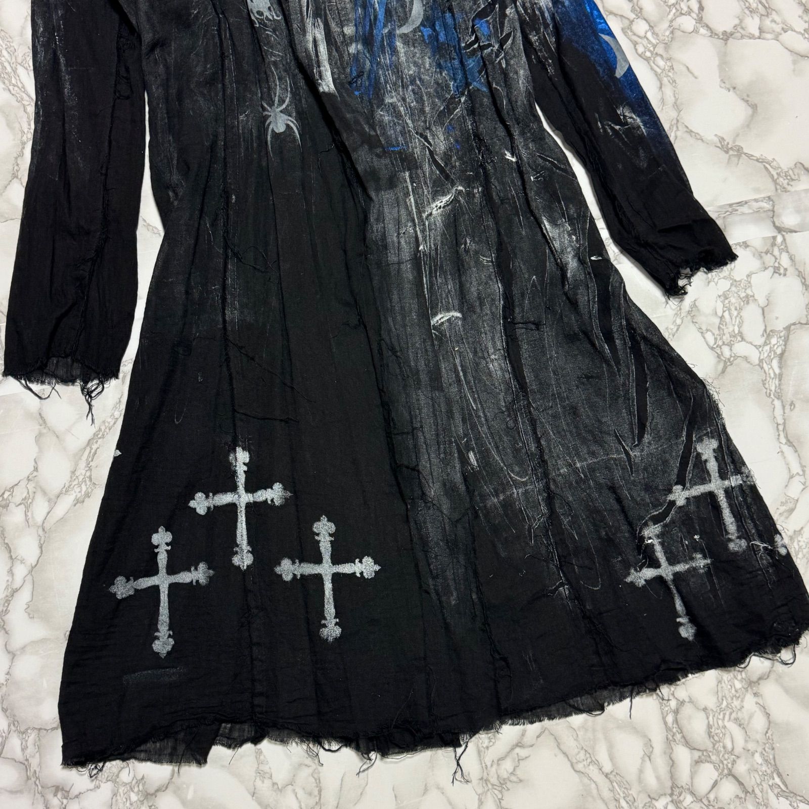 希少【h.NAOTO 】archive cross spider anarchy paint/ sixh. ガーゼ