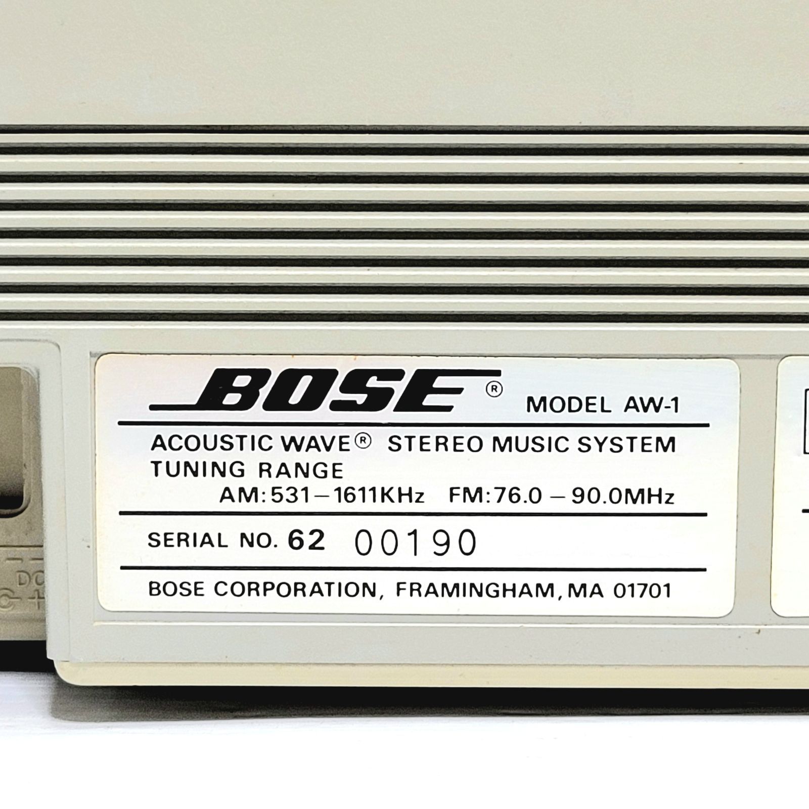 希少品】BOSE AW-1 ラジカセ ジャンク - メルカリ