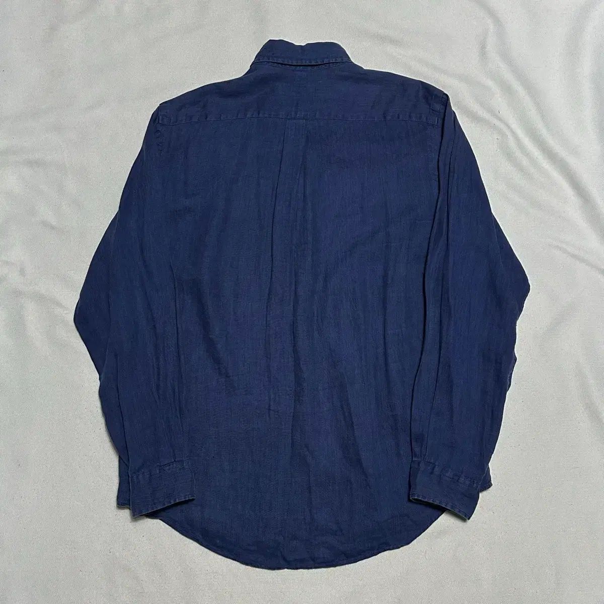 M ポロラルフローレン ネイビー リネン シャツ - メルカリ