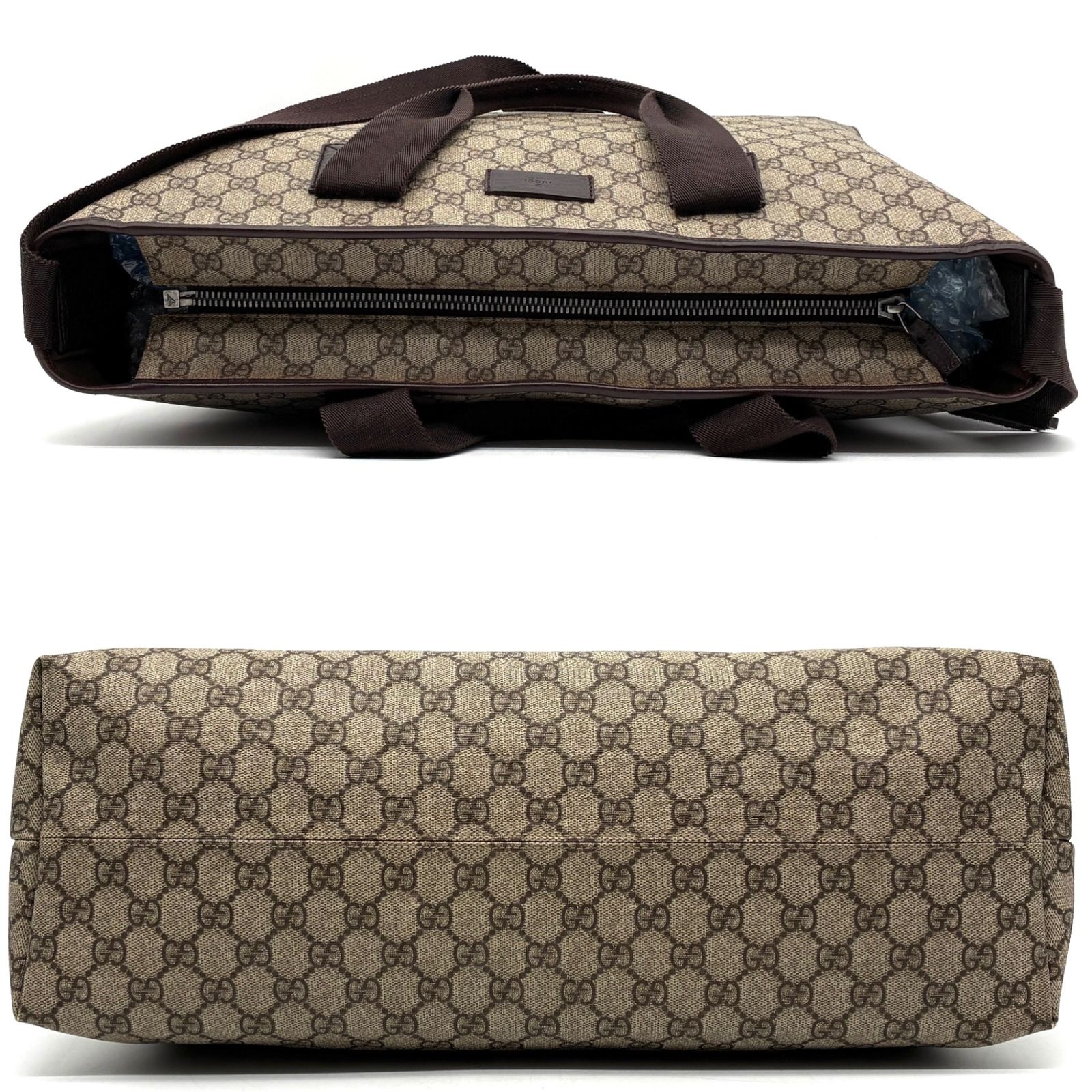 GUCCI グッチ 2way トートバッグ GG スプリーム ロゴ レザー PVC