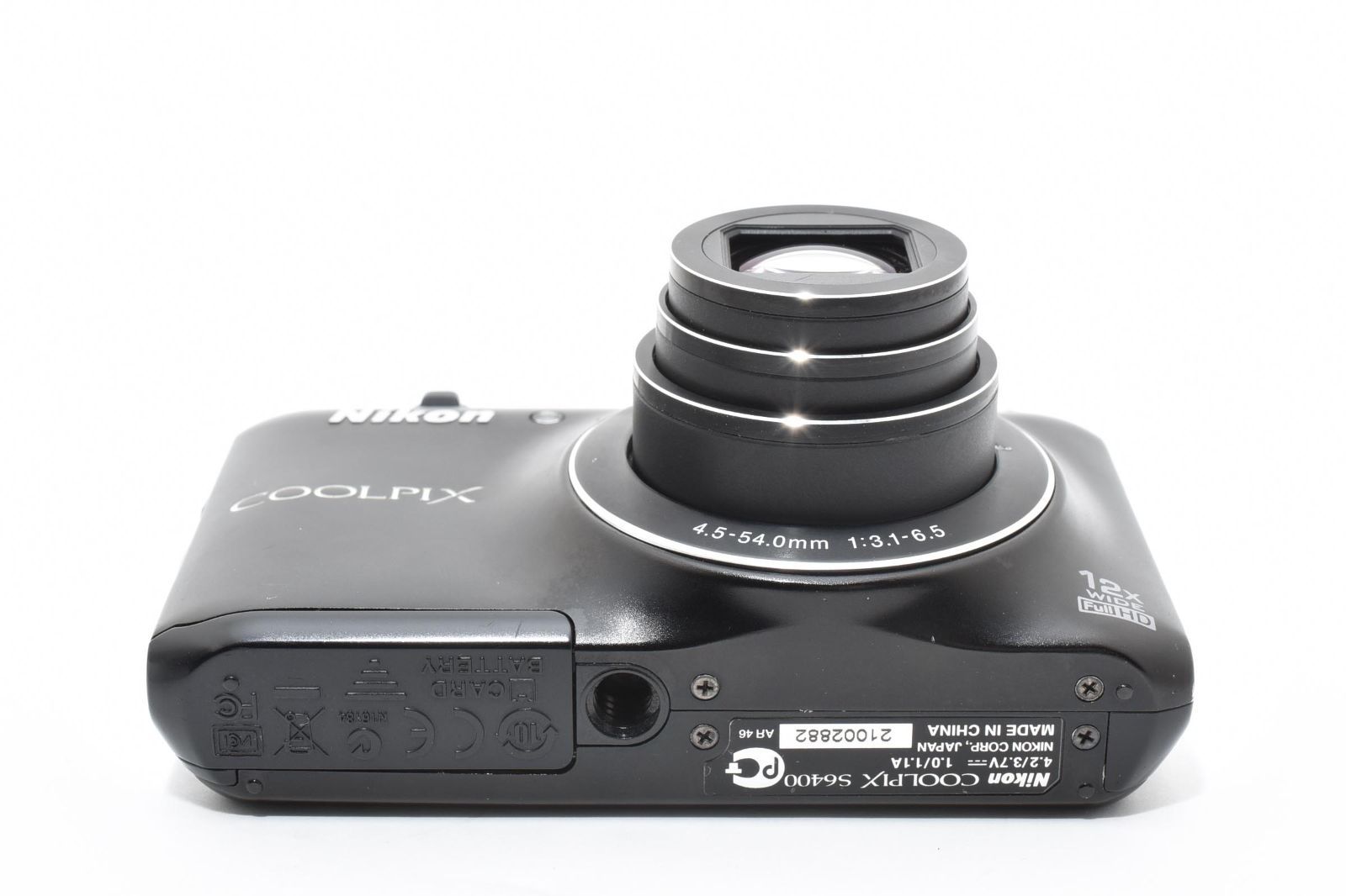 良品・完動品】Nikon ニコン COOLPIX S6400 ブラック 光学12倍ズーム