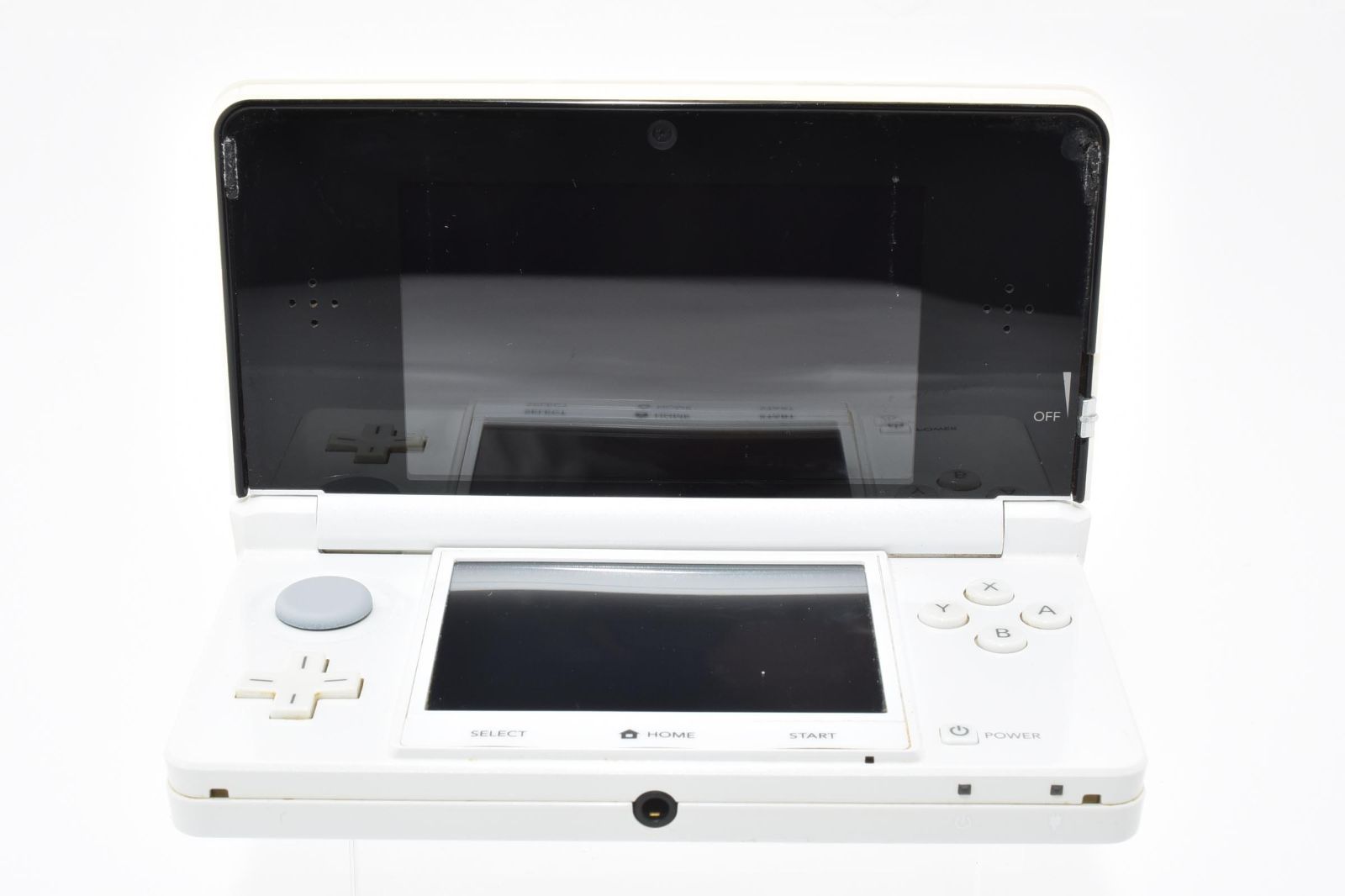 6-041 ニンテンドー3DS アイスホワイト 完動品】ニンテンドー3DS アイスホワイト タッチペン SDカード付き
