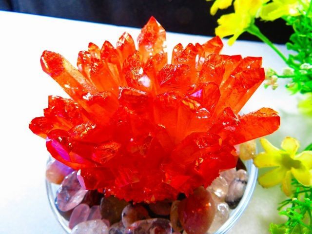 ☆上級贅品☆新入荷天然アーカンソー産 レインボーオーラ水晶