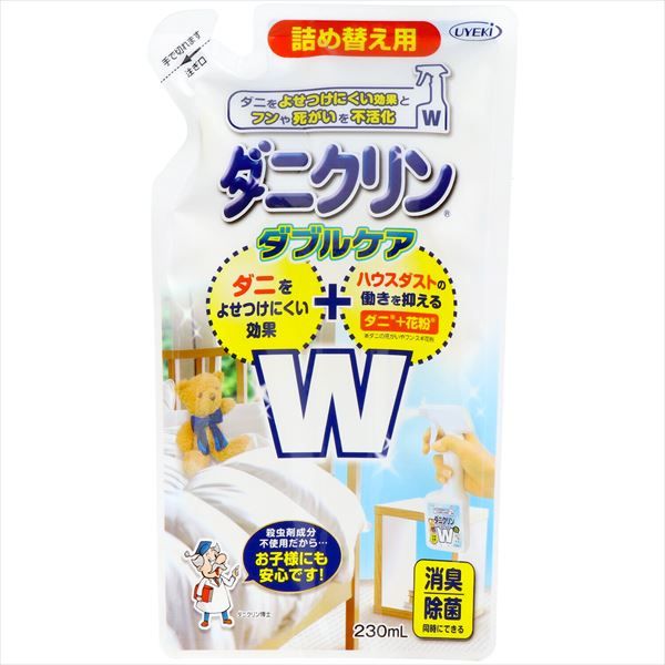 【まとめ買い-24点セット】ダニクリンＷケア詰替用　２３０ｍｌ 【 ＵＹＥＫＩ 】 【 殺虫剤・ダニ 】