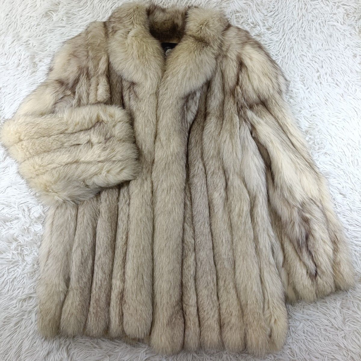 着丈75cm ブルーフォックス ファーコート David Green リアルファー 貂