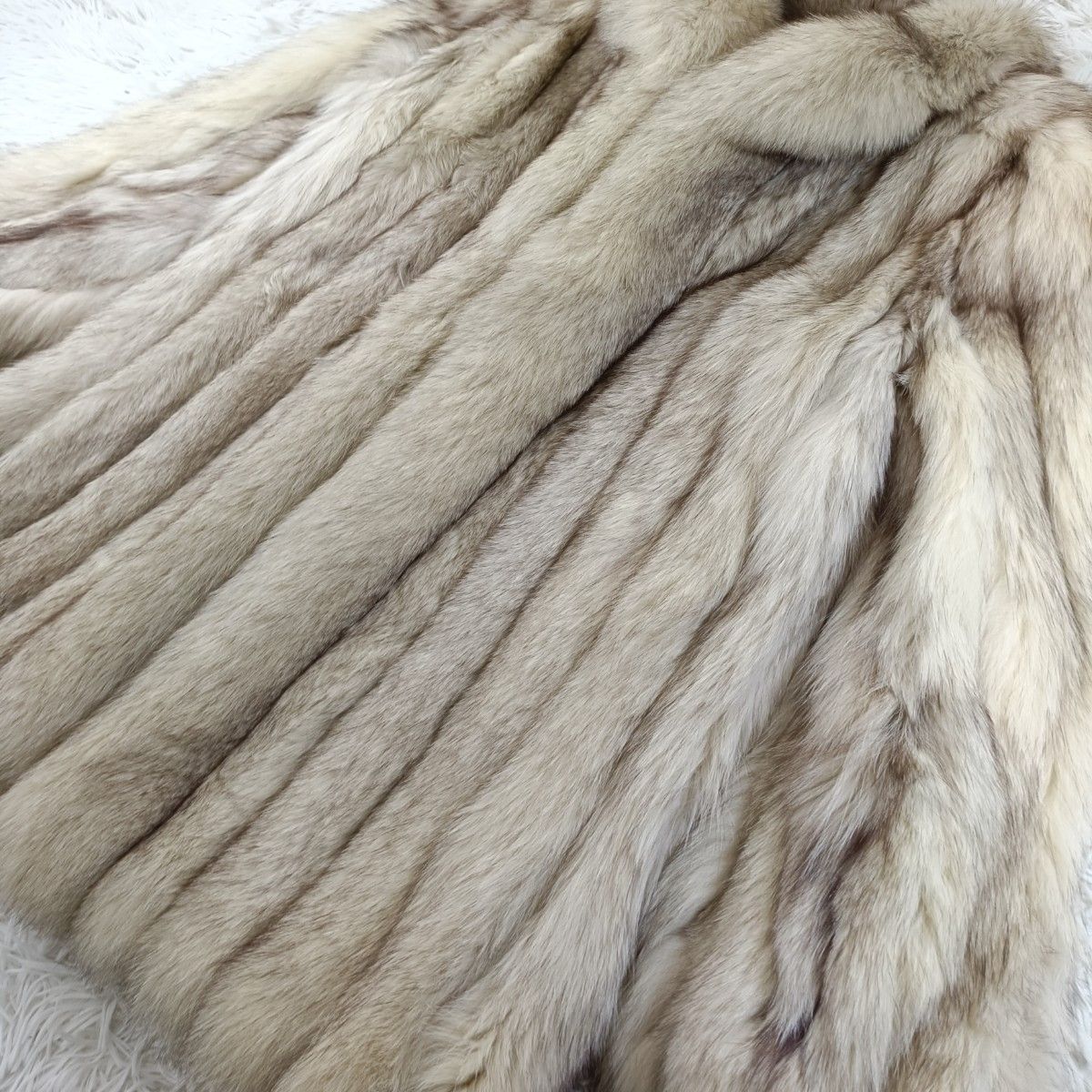 着丈75cm ブルーフォックス ファーコート David Green リアルファー 貂