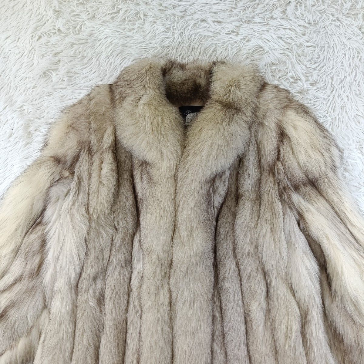 着丈75cm ブルーフォックス ファーコート David Green リアルファー 貂