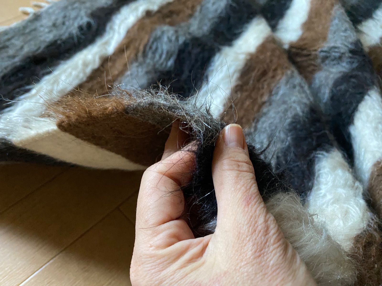 大判サイズ150×203セミアンティークのボーダー柄シイルトバッタニイェ