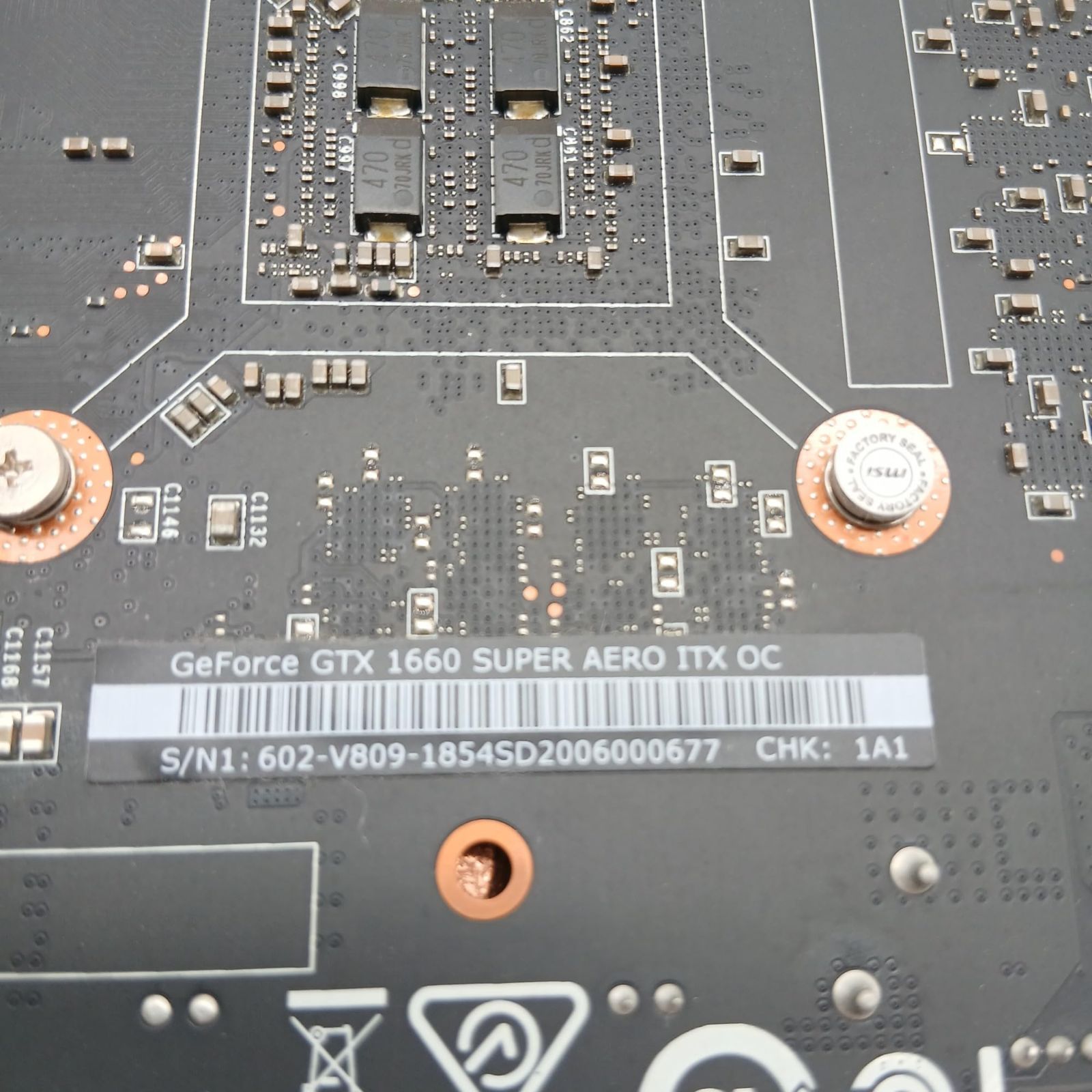 No.4977 MSI GeForce GTX 1660 SUPER AERO ITX OC グラフィックス