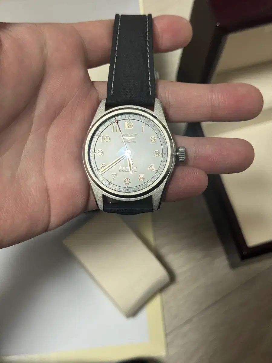  LONGINES スピリット チタン 42mm ノンデイト シンプルコーデ 自動巻き時計 腕時計(アナログ)