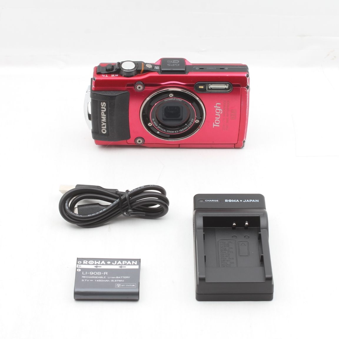 良品】OLYMPUS オリンパス STYLUS TG-4 Tough レッド JS129-01012