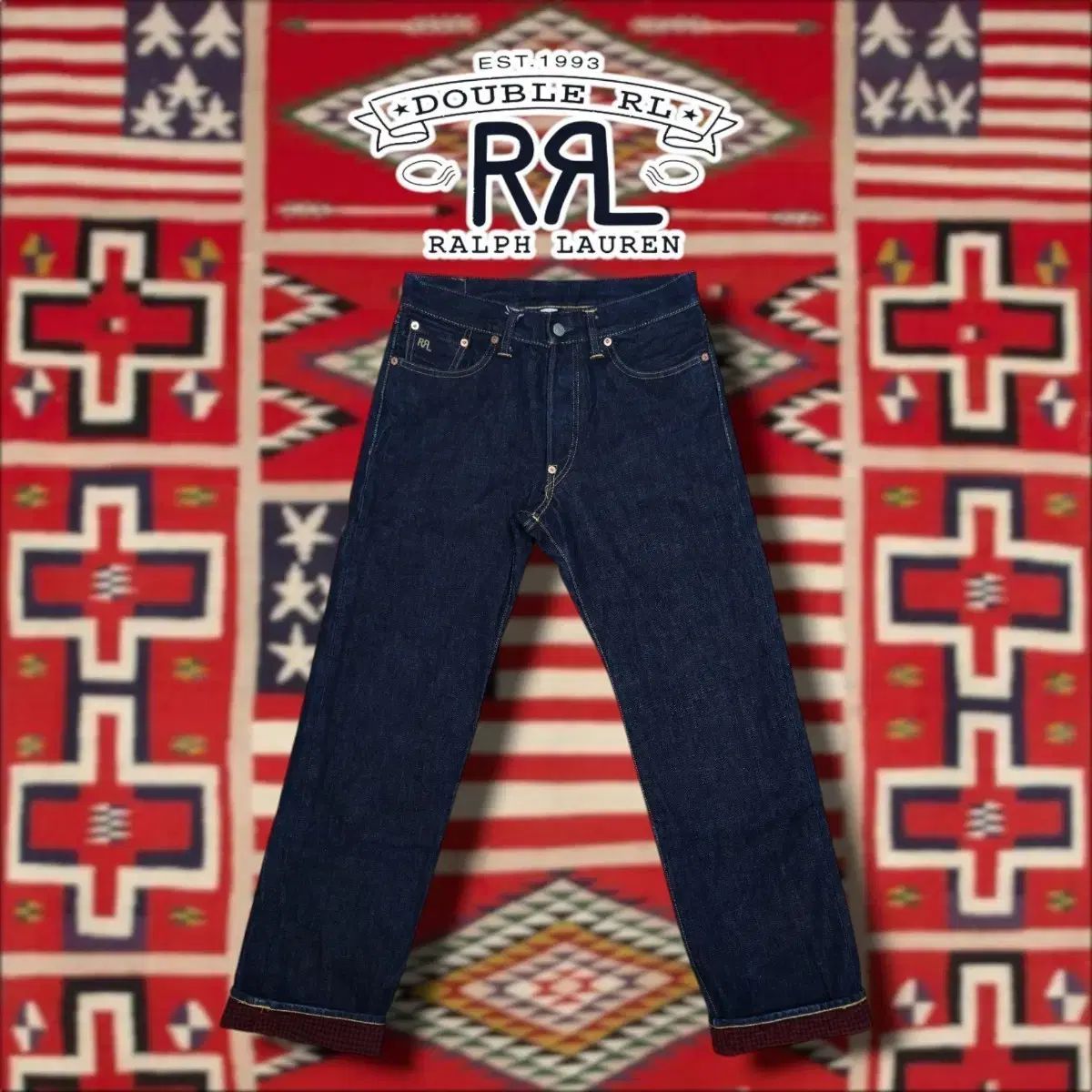 30x32 RRL(ダブルアールエル) ストレート レグ フランネル ラインド