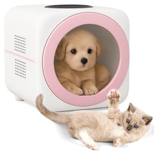 YIMAIDA ペットドライルーム 62 L PSE認証 多頭飼い対応 猫 犬用 静音 温度 風速調整 ピンク p 9 ef 6 a 321