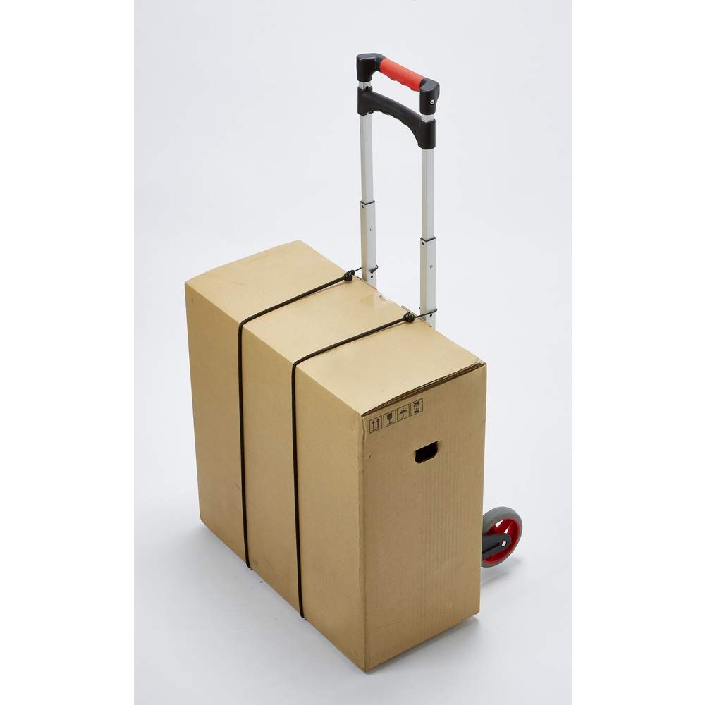 トラスコ中山 TRUSCO 折りたたみキャリーカート 50 kgタイプ レッド|ブラック 275 x 390 mm 全長1000 TAC-50