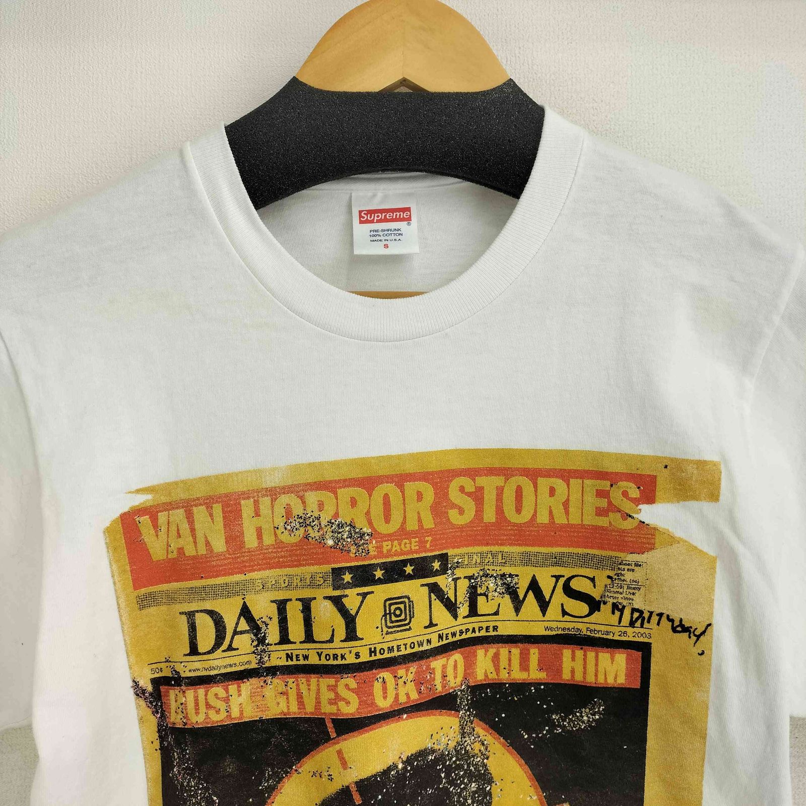 シュプリーム Supreme 16SS Dash Snow Fair Game Newspaper Tee メンズ 