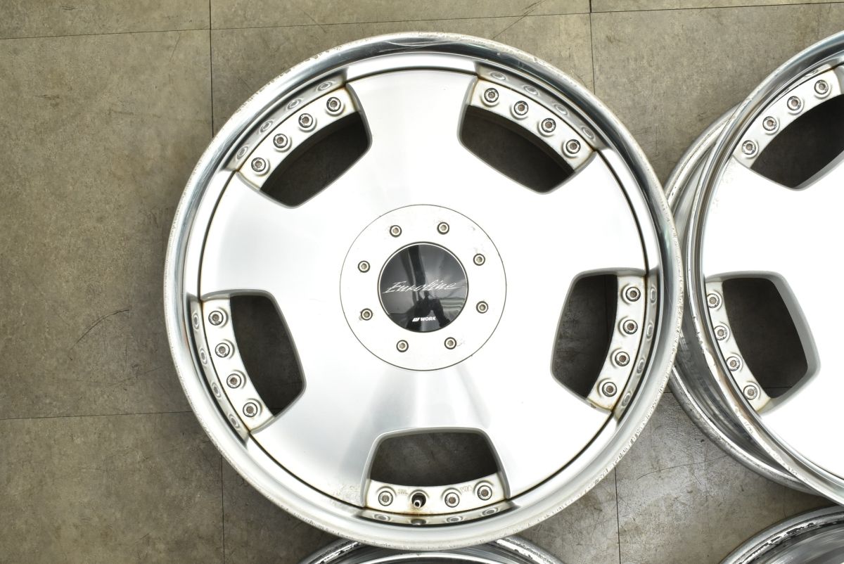 希少 当時物】WORK ユーロライン DH 18in 7.5J +45 PCD114.3 4本