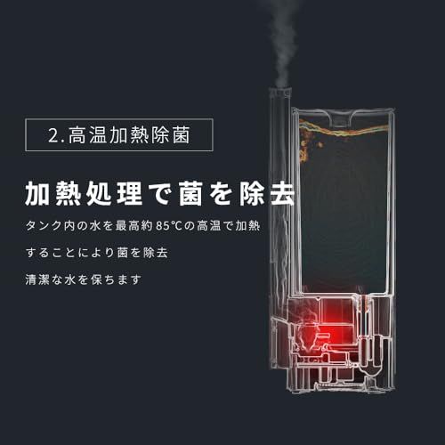  迅速に発送 医師推奨4重除菌 2026年版 LAViNO ラビーノ エアリファイ ハイブリッド 加湿器 カルテット除菌 上部給水 大容量 4.5 L 超音波式 スチーム式 ホワイト fed 81350 その他 キッチン 食器
