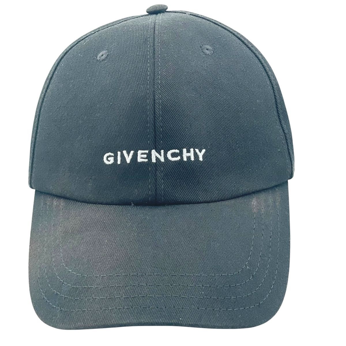 中古】 Givenchy ジバンシィ ロゴ ベースボールキャップBK ブラック